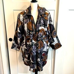 1980's 100% silk oversized jacket